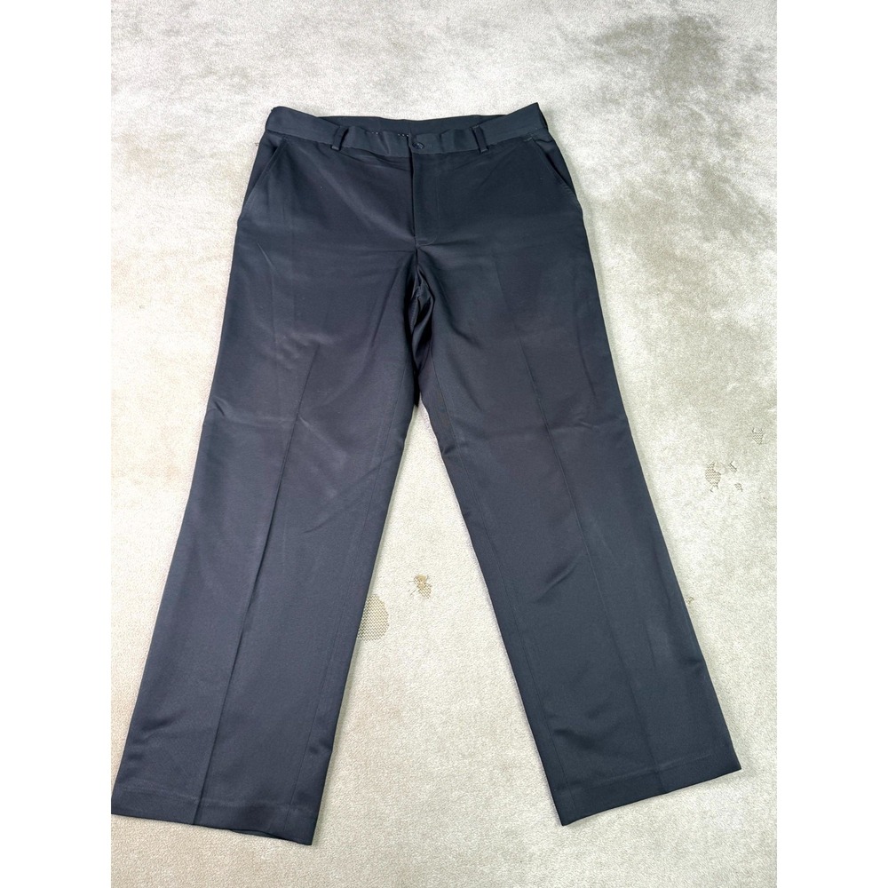 Van Heusen Traveler Dress Pants Mens 34x29 Black Straight Leg Mid Rise Formal
